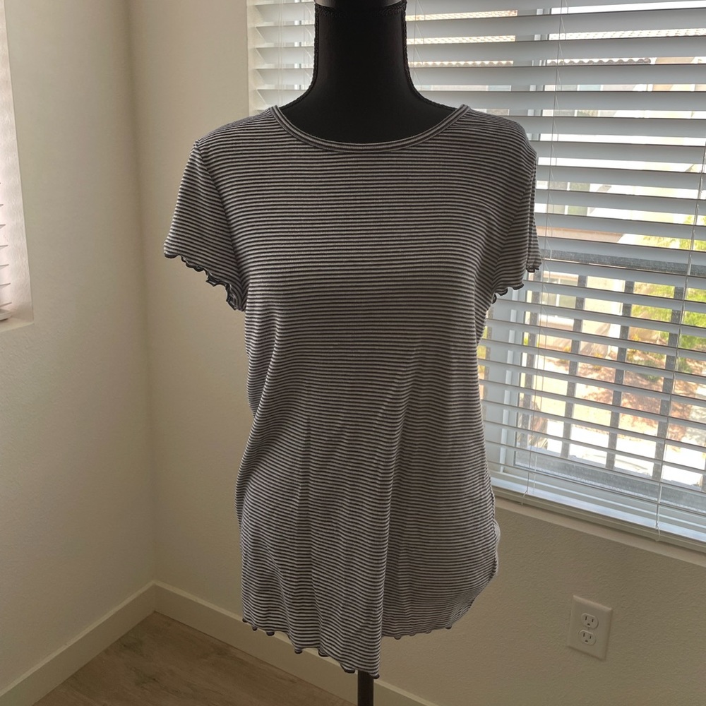 Women’s Navy Blue & White Striped Top
